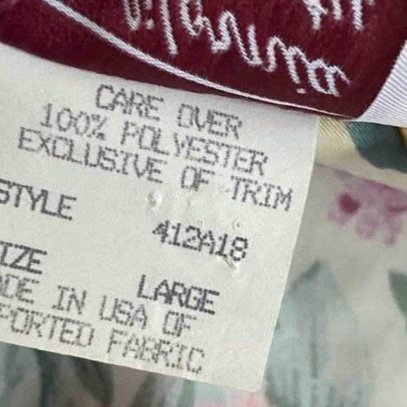 Vintage XL Floral Lace Satin Pin Up Pajama Robe - Picture 7 of 10